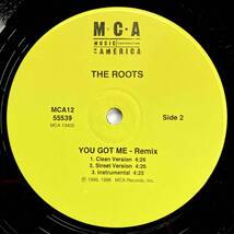 The Roots / You Got Me【12''】1999 / US / MCA Records / MCA12 55539 / 検索：Erykah Badu _画像3