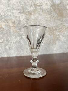 リキュールグラス アンティーク 吹きガラス ゆらゆら フランスアンティーク 仏 ショットグラス 古道具 古いガラス グラス