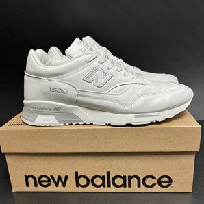 30cm 新品 ニューバランス M1500 WHI オールレザー イギリス製 高級 レザー NEWBALANCE ホワイト ENGLAND 英国製 USA12 1500 1500WHI 2060