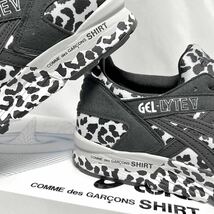 27.5cm 新品 コムデギャルソン × アシックス コラボ スニーカー GEL LYTE ゲルライト 黒 シューズ レオパード ヒョウ柄 豹柄 ASICS_画像2