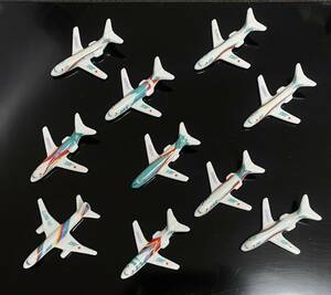 JAS самолет палочки для еды класть 10 позиций комплект 7 вид comp Rainbow seven керамика Japan Air System Tachikichi б/у текущее состояние товар возвращенние товара не возможно 
