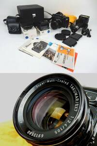 【PENTAX】ペンタックス 6×7 Super-Multi-Coated TAKUMAR/6×7 1:2.4/105 ピントフード他付属品有 ミラー難 中古 JUNK扱 一切返品不可で！