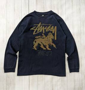 STUSSY/ステューシー/00S/ヴィンテージ/ラスタライオン×ブランドロゴ立体加工/ L/S TEE/ロンT/ロングスリーブTシャツ