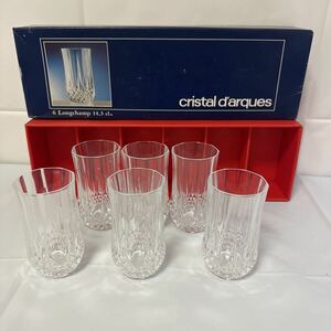 CRISTAL D'ARQUES クリスタルダルク ロンシャン 28cl グラス 6個セット 未使用 長期保管品