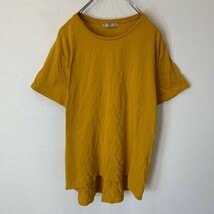 [KWT1734] ZARA ザラ 半袖 ビックシルエットTシャツ レディース マスタード サイズXL ポス_画像2