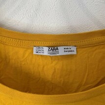 [KWT1734] ZARA ザラ 半袖 ビックシルエットTシャツ レディース マスタード サイズXL ポス_画像5