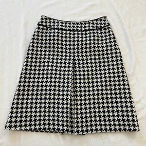 ケティ　千鳥格子チェック台形スカート　黒×オフホワイト　サイズ2 