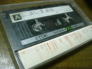 使用済み　中古　カセットテープ　TDK　D90　Type1　ノーマル　90分　1本　爪なし　No1683