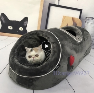 O875* new goods soft cat .. warm . cat pet bed flannel mat tunnel winter toy bed 