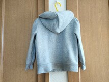 GAP キッズ 裏起毛 ジップアップ パーカー グレー 110_画像3