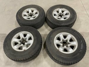 中古 265/70R16 日産 純正 ホイール タイヤ 4本 セット ダンロップ スタッドレス 冬 265 70 16 8JJ 6穴 139.7 (TH4396)