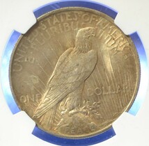 ◆100THアメリカラベル◆MS62 1924 ピースダラー 1ドル 銀貨 NGC鑑定 シルバー 100年の歴史 アンティークコインモダンPCGS 168_画像4