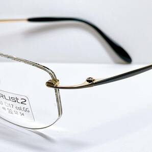 ふちなし 日本製 メガネ ★ チタン 軽量 ゴールド ★ ツーポイント 男性用 メガネフレーム の画像5
