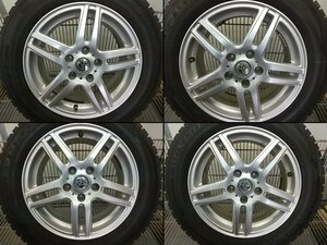 【1円開始】9分山！AZスポーツ＋ダンロップWM02●16インチ6.5J＋53 5穴PCD114.3●205/60R16●4本●ノア ヴォクシー●(fW422