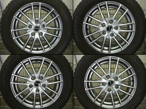 【1円開始】エクシーダー＋ブリザックVRX●16×6.5J＋53 5穴×114.3●215/60R16●タイヤホイール4本●RUヴェゼル オデッセイ●(fW435