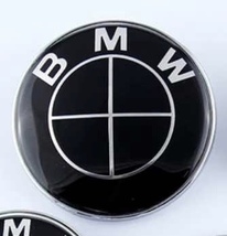 BMW 45mm ハンドル用 エンブレム 黒/黒 クリスタル仕上げ ブラック・ブラックプロペラ 新品 E36E39E46E53E70E71E60E63E65E66E81E82E_画像6