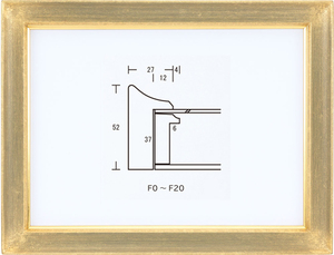 額縁 油彩額縁 油絵額縁 木製フレーム キュートII ゴールド アクリル サイズF20号