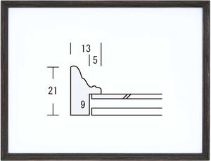 デッサン用額縁 木製フレーム 鎌倉 アンティークブラウン アクリル インチサイズ