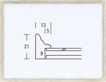 水彩用額縁 木製フレーム 鎌倉 アンティークホワイト アクリル F6号サイズ_画像1