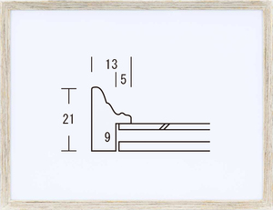 デッサン用額縁 木製フレーム 鎌倉 アンティークホワイト アクリル 三三サイズ