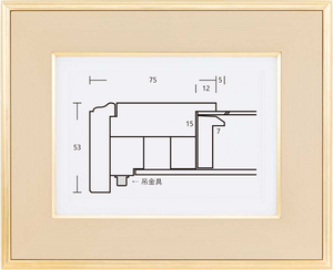 額縁 油彩額縁 油絵額縁 木製フレーム 風月 ゴールド アクリル サイズP20号