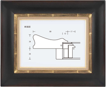 額縁 油彩額縁 油絵額縁 木製フレーム 開田型２ 金＋根来 アクリル サイズM15号_画像1