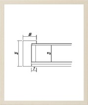 デッサン用 額縁 木製 UVカットアクリル付 7916 インチ ホワイト_画像1