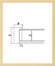 デッサン用 額縁 木製 UVカットアクリル付 7916 大全紙 ナチュラル_画像1