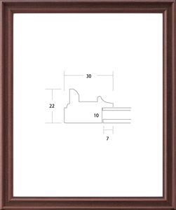 デッサン用額縁 7918 インチ ブラウン 木製フレーム・UVカットアクリル仕様