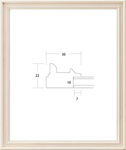 デッサン用額縁 7918 八ッ切 アイボリー 木製フレーム・UVカットアクリル仕様