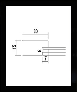 デッサン用 額縁 木製(MDF)フレーム 5906 四ッ切サイズ ブラック