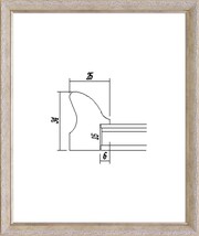 デッサン用額縁 UVカットアクリル付 8214 半切 ホワイト_画像1