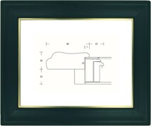 額縁 油彩額縁 油絵額縁 木製フレーム 糸巻マットなし 青黒 サイズM0号_画像1