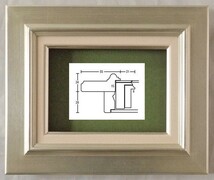 額縁 油彩額縁 油絵額縁 木製フレーム オーロラ 銀 サイズF8号_画像3
