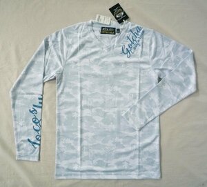 GOTCHA GOLF Gotcha Golf long sleeve T shirt long T V neck embroidery Logo camouflage pattern XXL size white 