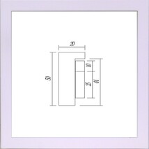 正方形の額縁 木製フレーム 9790 450角 （ 45角 ）サイズ ホワイト_画像1