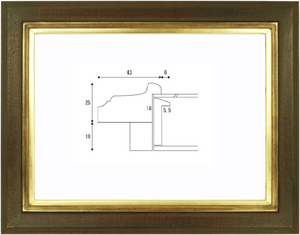 額縁 油彩額縁 油絵額縁 木製フレーム 若葉 サイズF6号