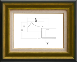 額縁　油絵 油彩額縁 8167-TO ゴールドブラック M30号