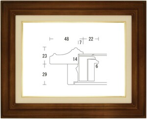 額縁 油彩額縁 油絵額縁 木製フレーム 高尾 オーク サイズF4号