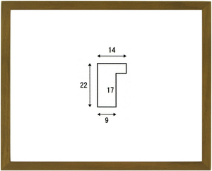 水彩用額縁 木製フレーム オーク14 サイズＦ6号