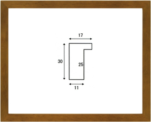 水彩用額縁 木製フレーム オーク17 サイズＦ6号