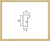 デッサン用額縁 木製フレーム オーク11 八ッ切サイズ_画像1