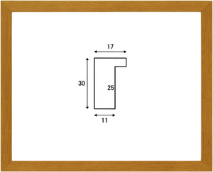 正方形の額縁 木製フレーム オーク17 300角 （ 30角 ）サイズ