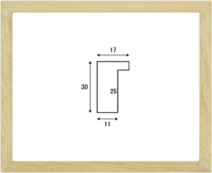 正方形の額縁 木製フレーム オーク17 350角 （ 35角 ）サイズ
