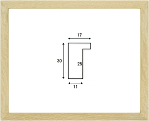 正方形の額縁 木製フレーム オーク17 250角 （ 25角 ）サイズ