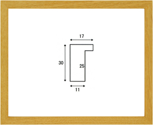 水彩用額縁 木製フレーム オーク17 サイズF10号