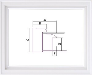額縁　油絵/油彩額縁 木製フレーム UVカットアクリル付 7753 サイズ SM ホワイト