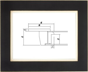 額縁　油絵/油彩額縁 MDF木製フレーム UVカットアクリル付 7752 F4号 ブラック