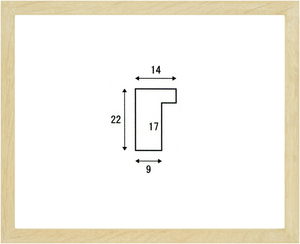 正方形の額縁 木製フレーム オーク14 400角 （ 40角 ）サイズ