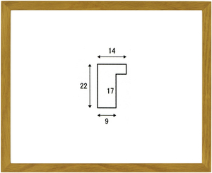 水彩用額縁 木製フレーム オーク14 サイズＦ8号